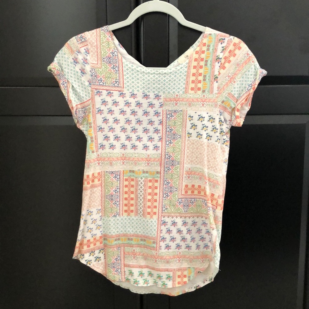 Anthropologie T.La Patchwork Tee, XS